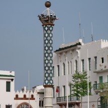 A tower of the royal palace - Tétouan is the summer residence of the Moroccan king because the summer temperatures there are much more pleasant than in Morocco's capital Rabat